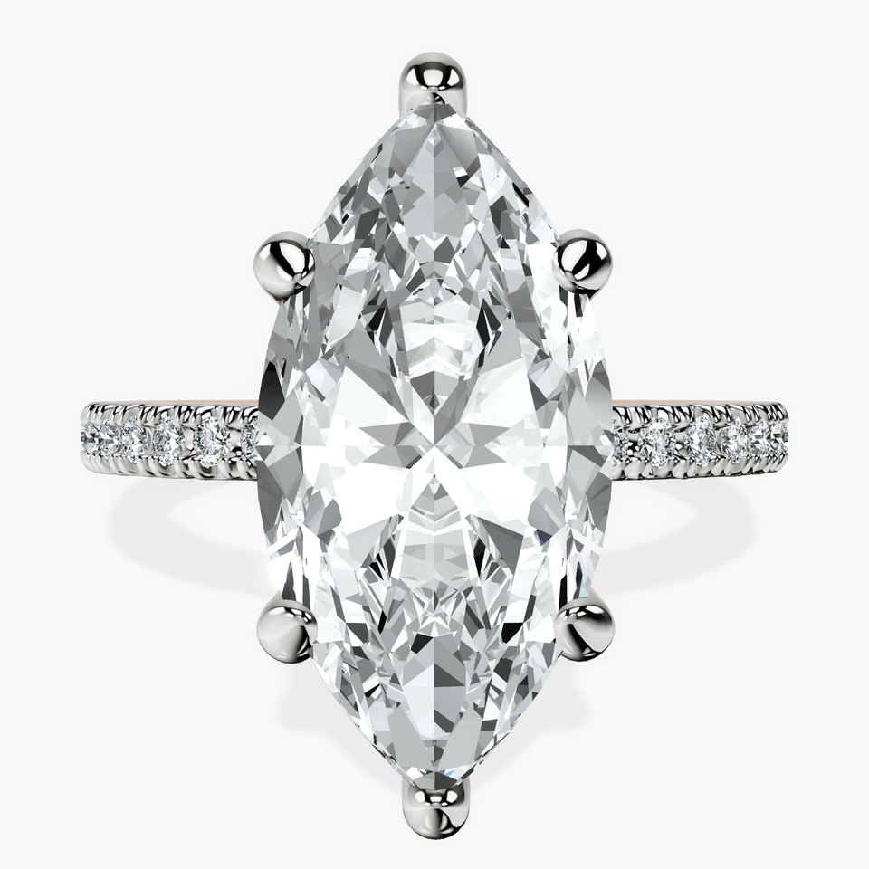 10kt Rose Gold Claire Full Eternity Lab Diamond Ring front image