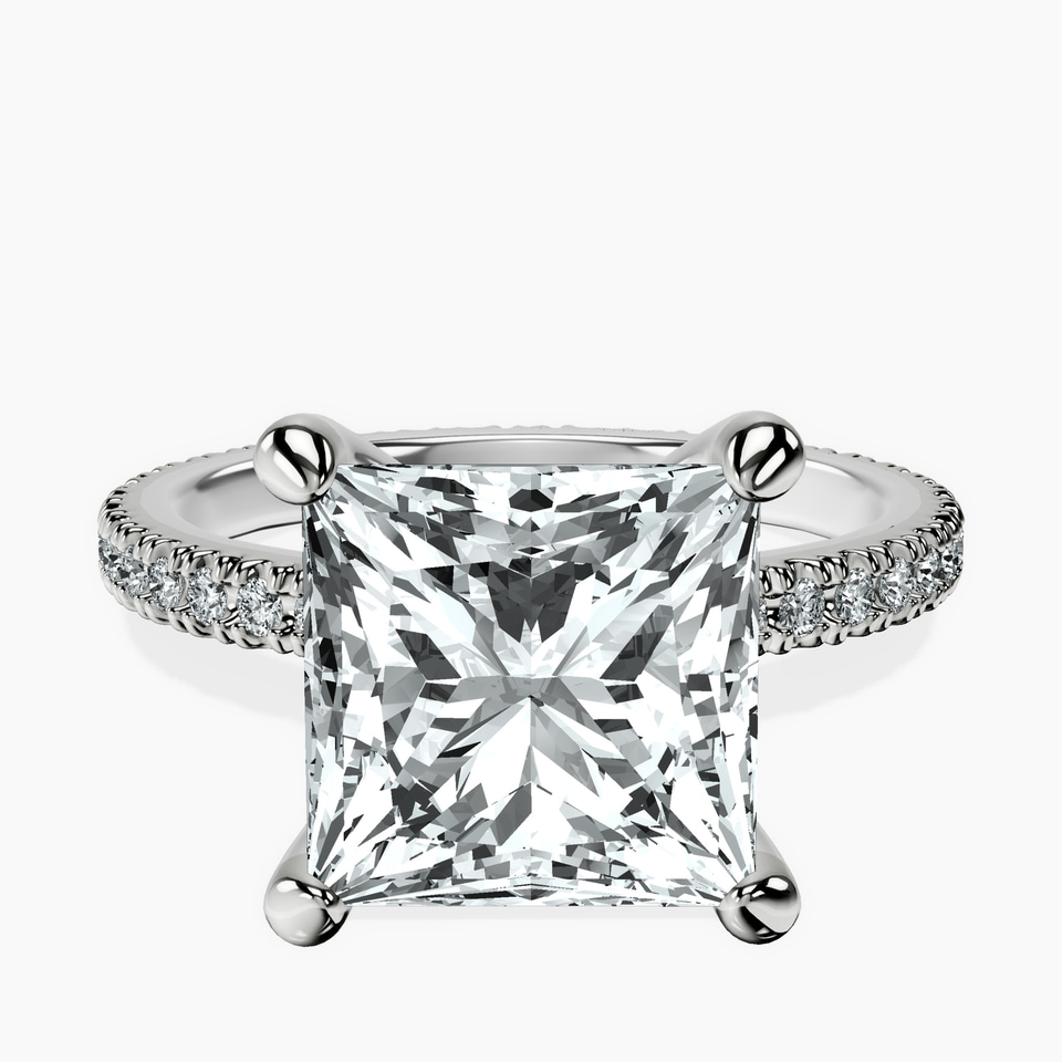 18kt White Gold Claire Full Eternity Lab Diamond Ring front image