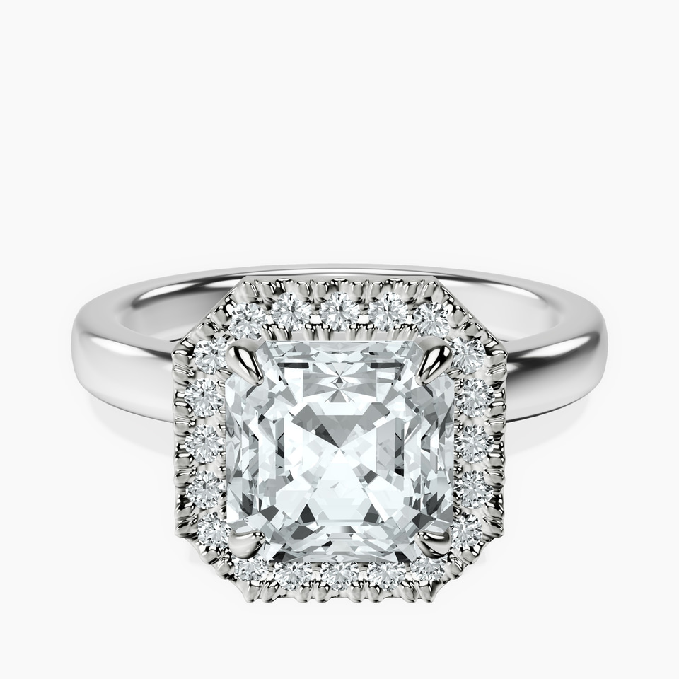 Platinum Anna Hidden Accents Halo Lab Diamond Ring front image
