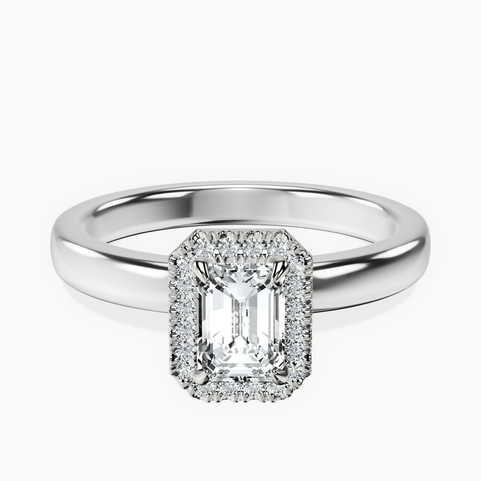 10kt White Gold Anna Hidden Accents Halo Lab Diamond Ring front image