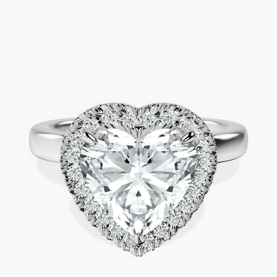 10kt White Gold Anna Hidden Accents Halo Lab Diamond Ring front image