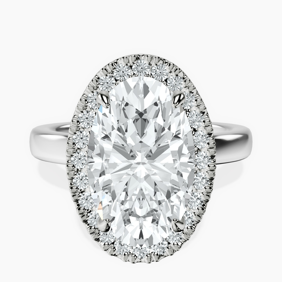 Platinum Anna Hidden Accents Halo Lab Diamond Ring front image