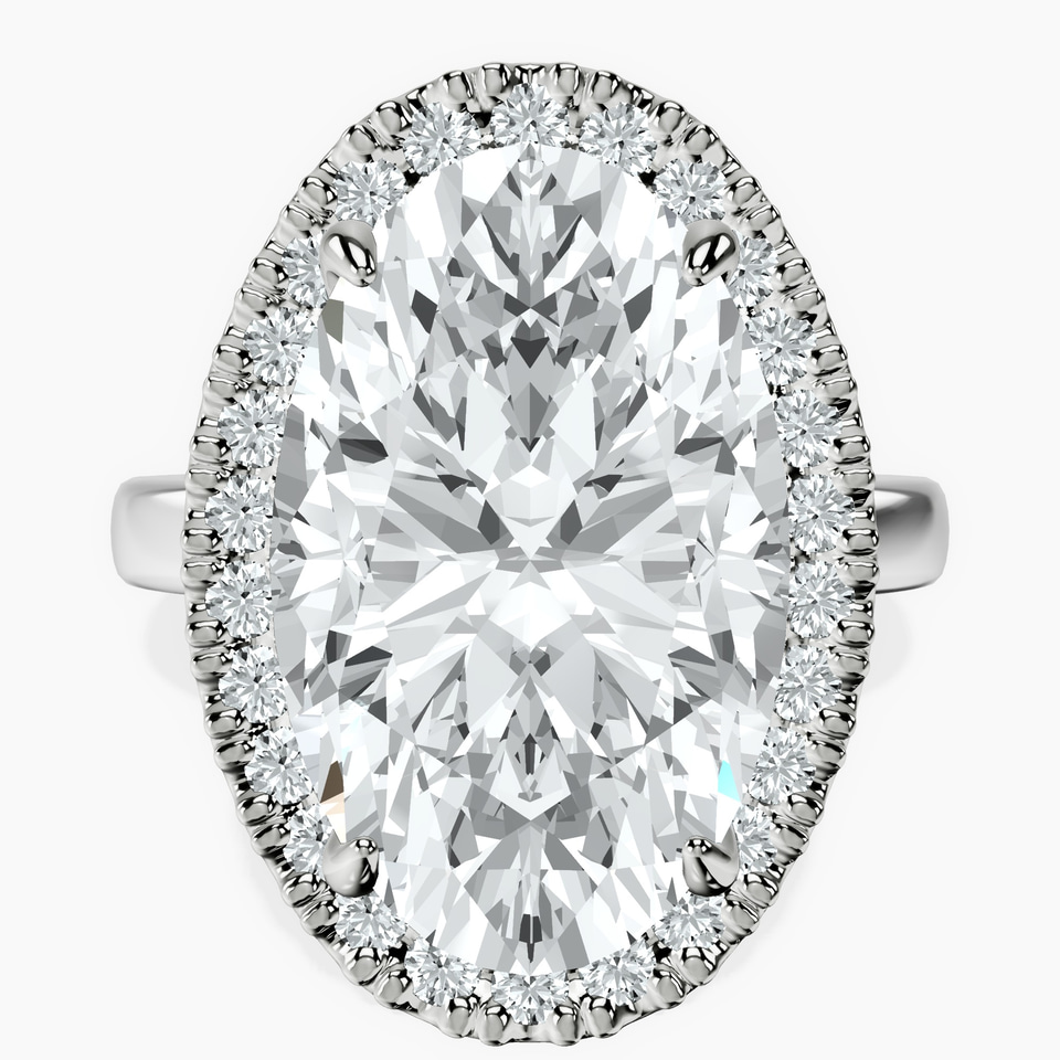 Platinum Anna Hidden Accents Halo Lab Diamond Ring front image