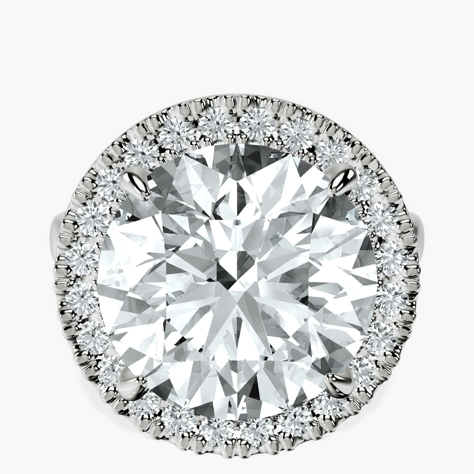 10kt White Gold Anna Hidden Accents Halo Lab Diamond Ring front image