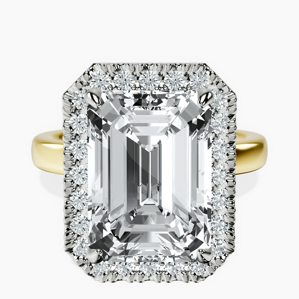 10kt Yellow Gold Anna Hidden Accents Halo Lab Diamond Ring front image