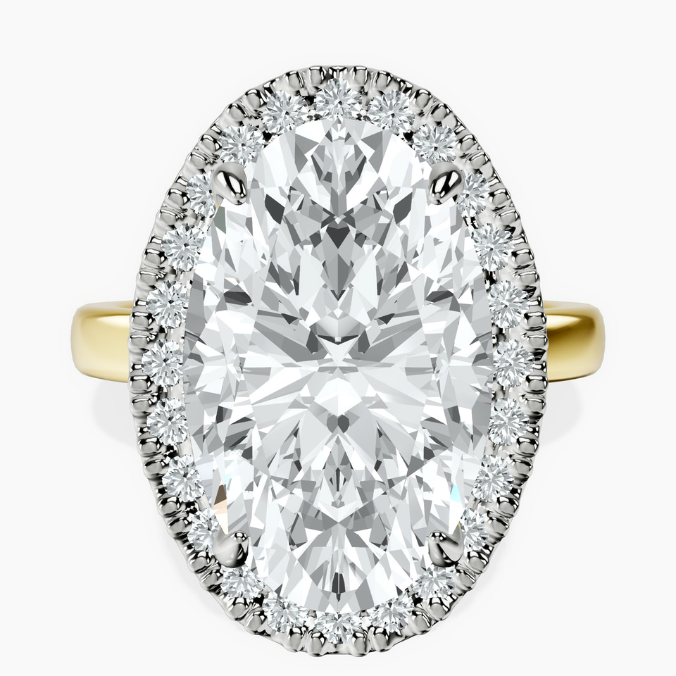 18kt Yellow Gold Anna Hidden Accents Halo Lab Diamond Ring front image