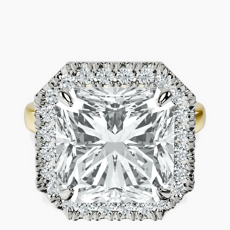 18kt Yellow Gold Anna Hidden Accents Halo Lab Diamond Ring front image