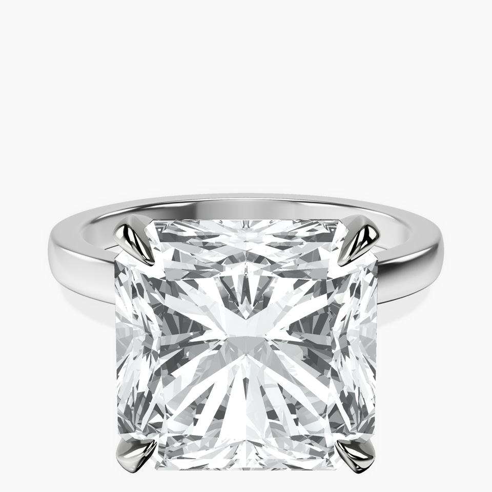Platinum Mystic Secret Halo Lab Diamond Ring front image