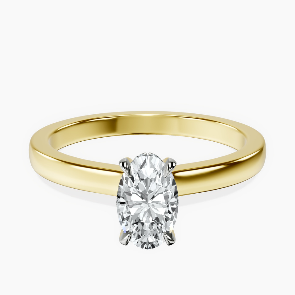 14kt Yellow Gold Mystic Secret Halo Lab Diamond Ring front image