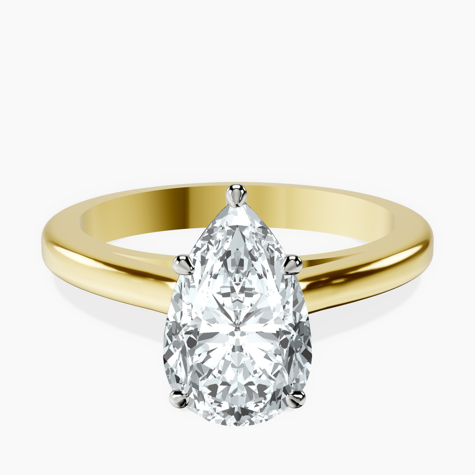 14kt Yellow Gold Siran Secret Halo Lab Diamond Ring front image