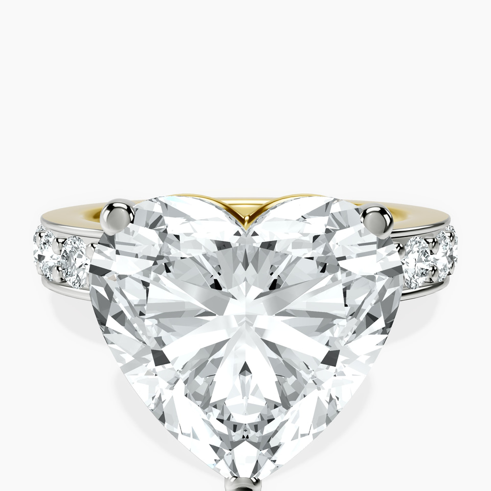 14kt Yellow Gold Adele Side Stone Lab Diamond Ring front image