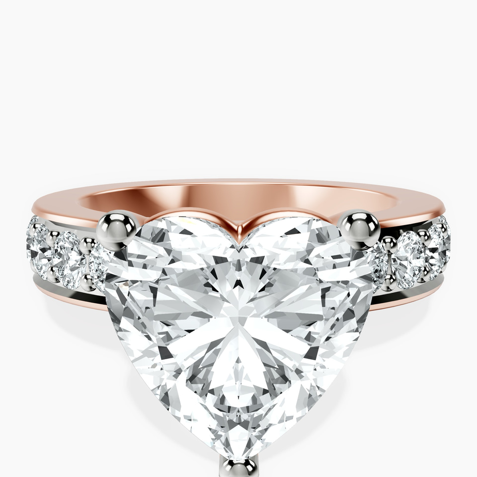 14kt Rose Gold Alfreda Half Eternity Lab Diamond Ring front image