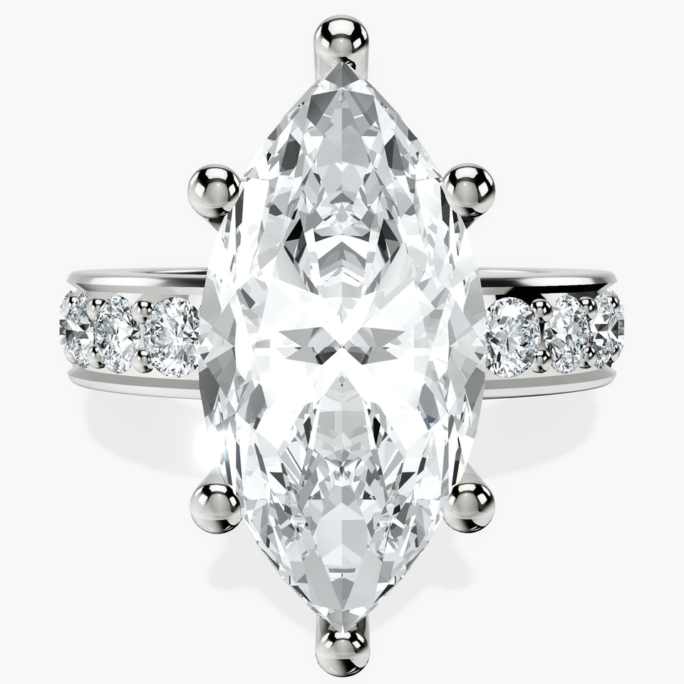 Platinum Alfreda Half Eternity Lab Diamond Ring front image