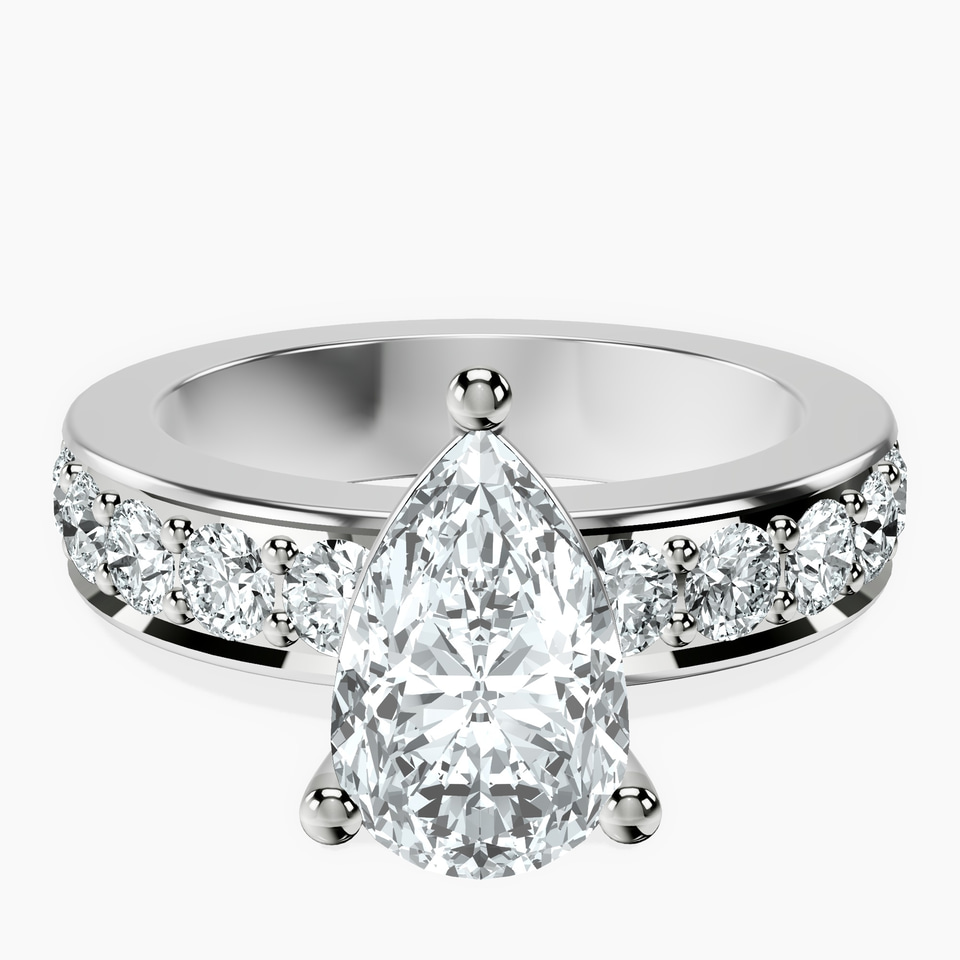 Platinum Alfreda Half Eternity Lab Diamond Ring front image