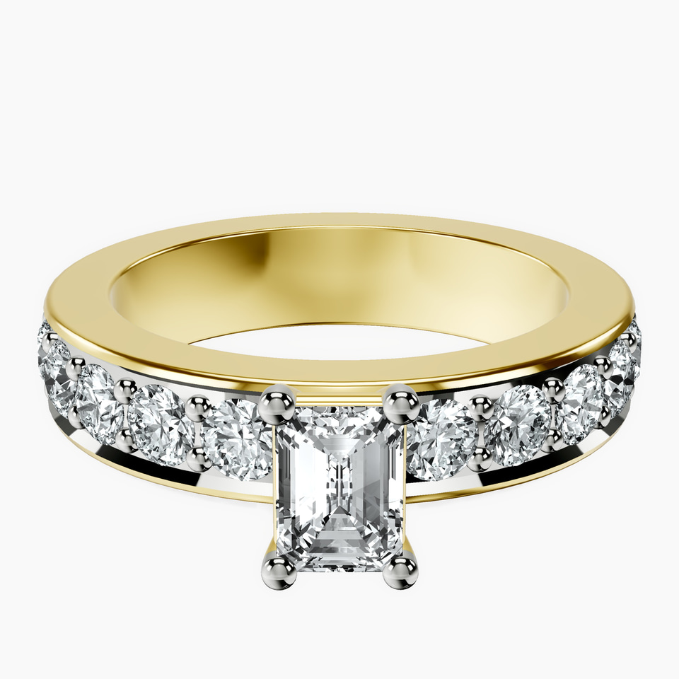 10kt Yellow Gold Alfreda Half Eternity Lab Diamond Ring front image