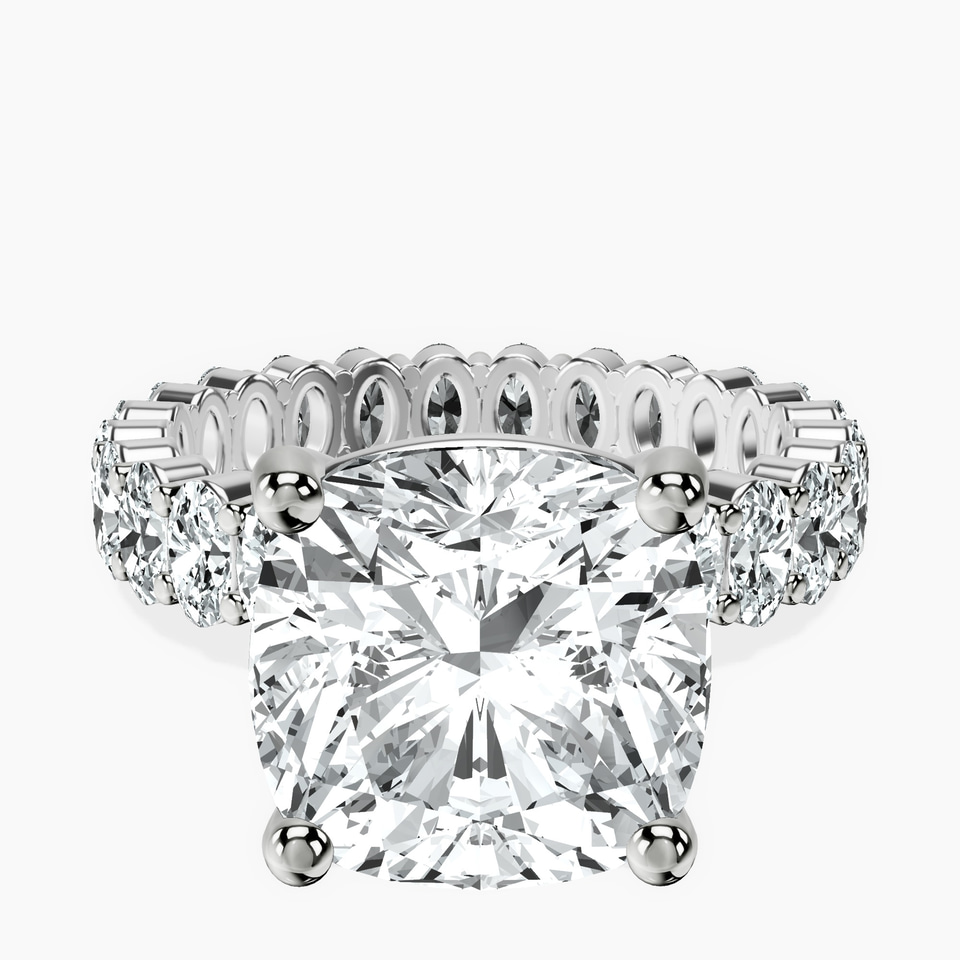 Platinum Celeste Side Oval Lab Diamond Eternity Ring front image