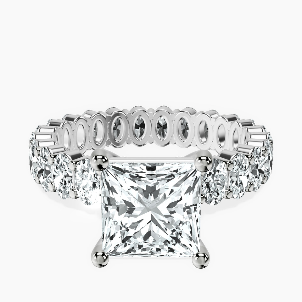 Platinum Celeste Side Oval Lab Diamond Eternity Ring front image