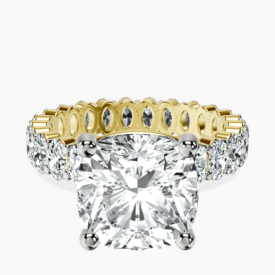 14kt Yellow Gold Celeste Side Oval Lab Diamond Eternity Ring front image