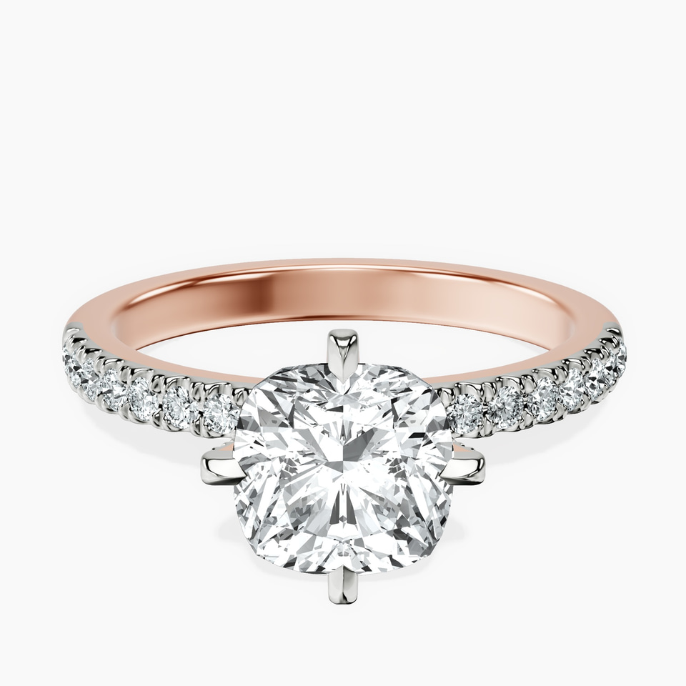 9ct Rose Gold Sara Tapered Eternity Lab Diamond Ring front image