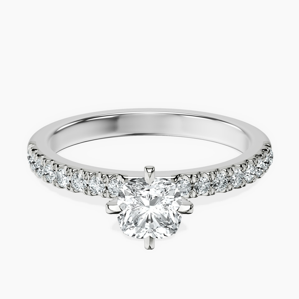 Platinum Sara Tapered Eternity Lab Diamond Ring front image