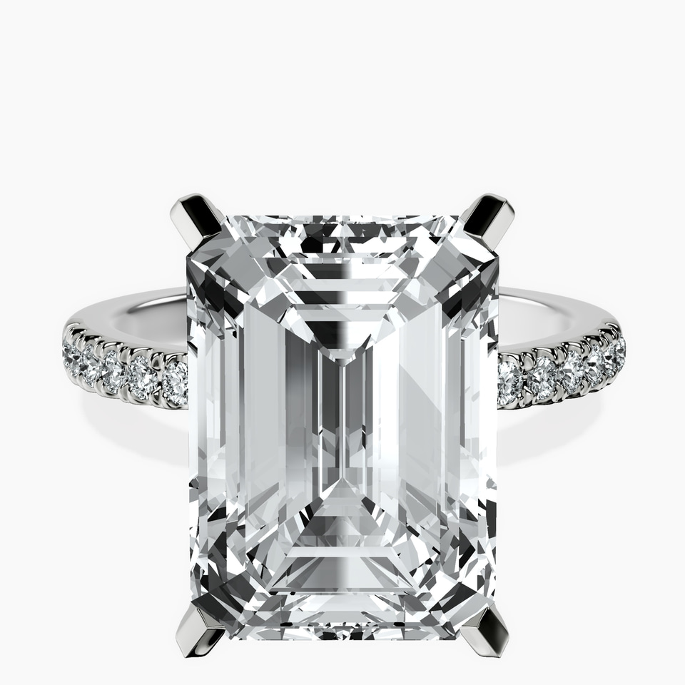 10kt White Gold Sara Tapered Eternity Lab Diamond Ring front image