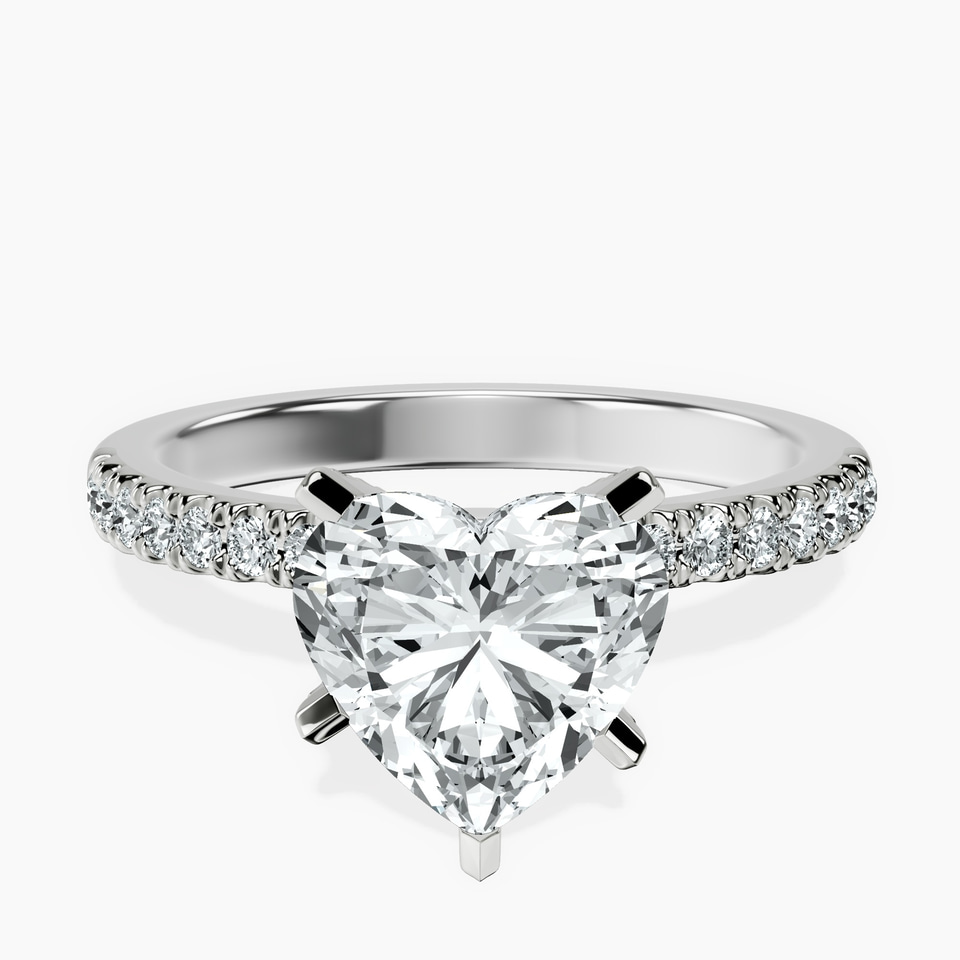 9ct White Gold Sara Tapered Eternity Lab Diamond Ring front image