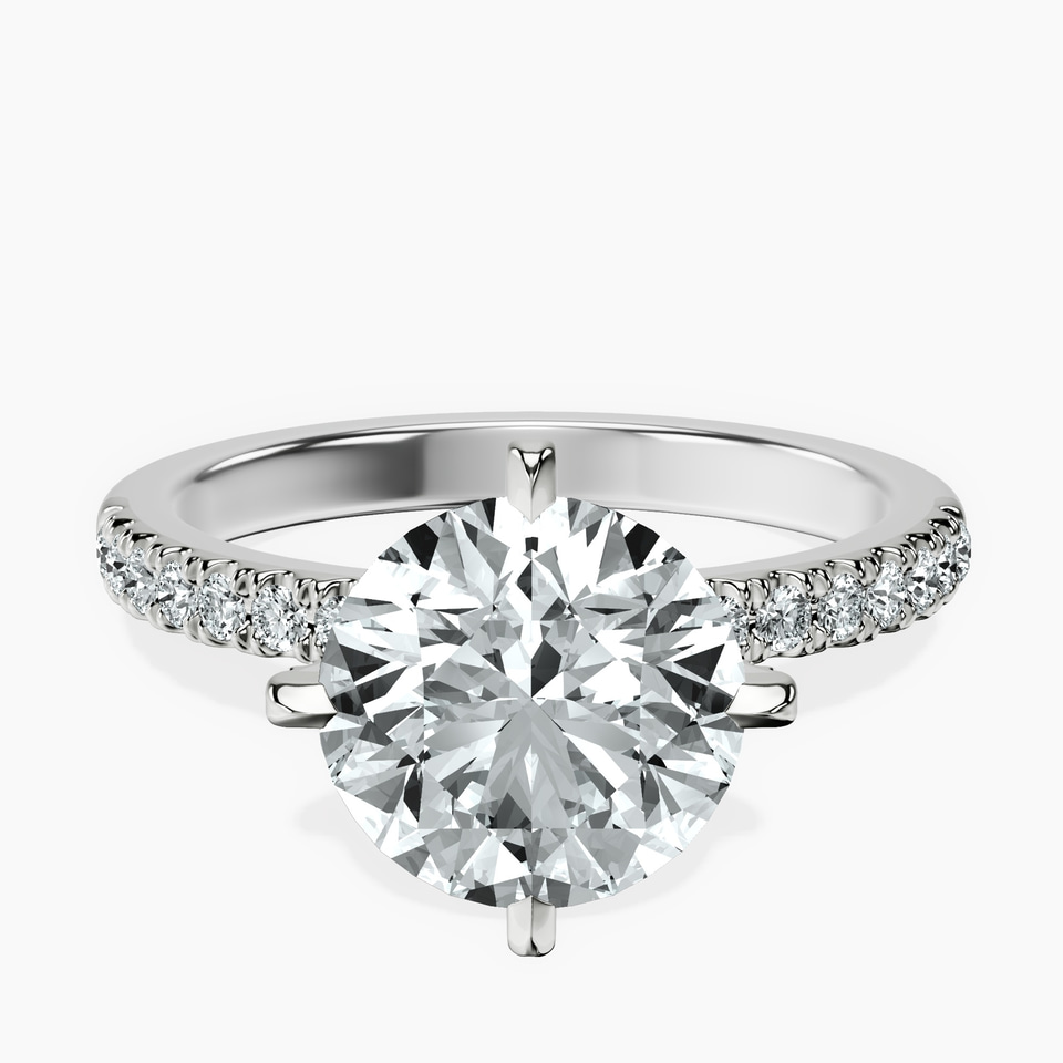 10kt White Gold Sara Tapered Eternity Lab Diamond Ring front image
