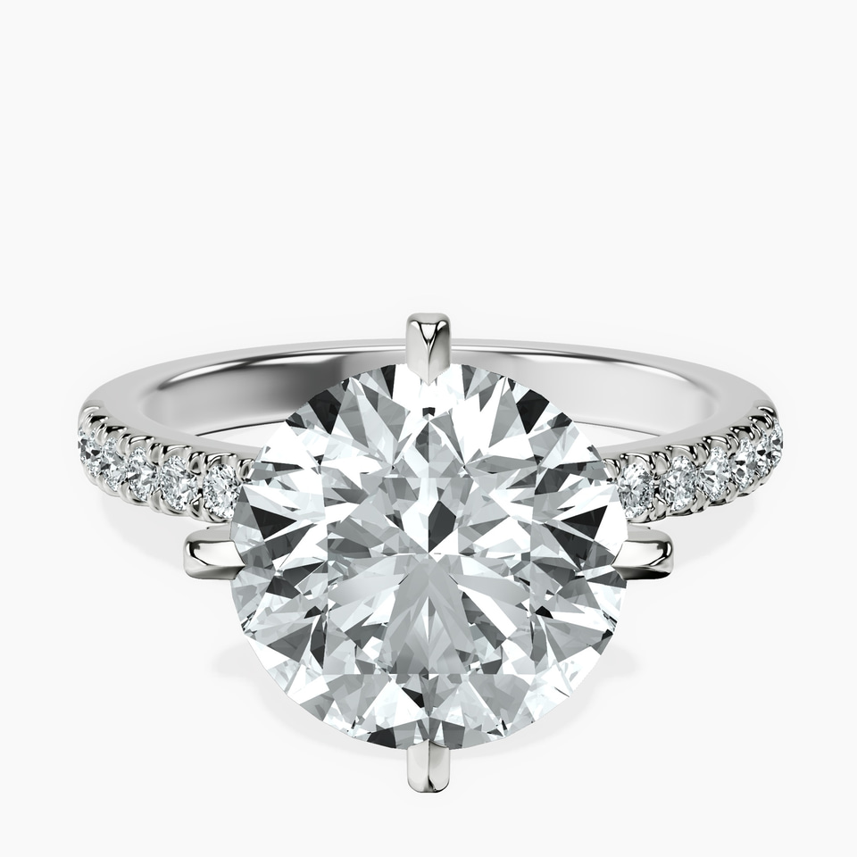 10kt White Gold Sara Tapered Eternity Lab Diamond Ring front image