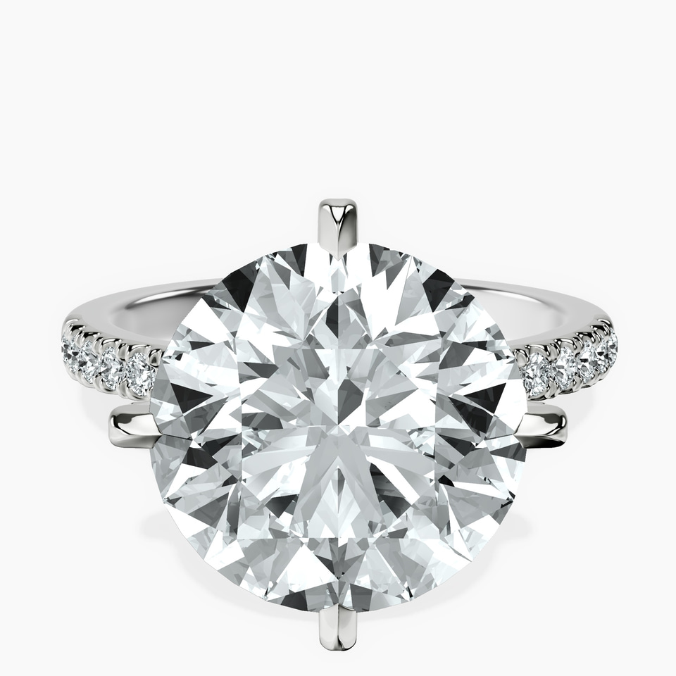 10kt White Gold Sara Tapered Eternity Lab Diamond Ring front image