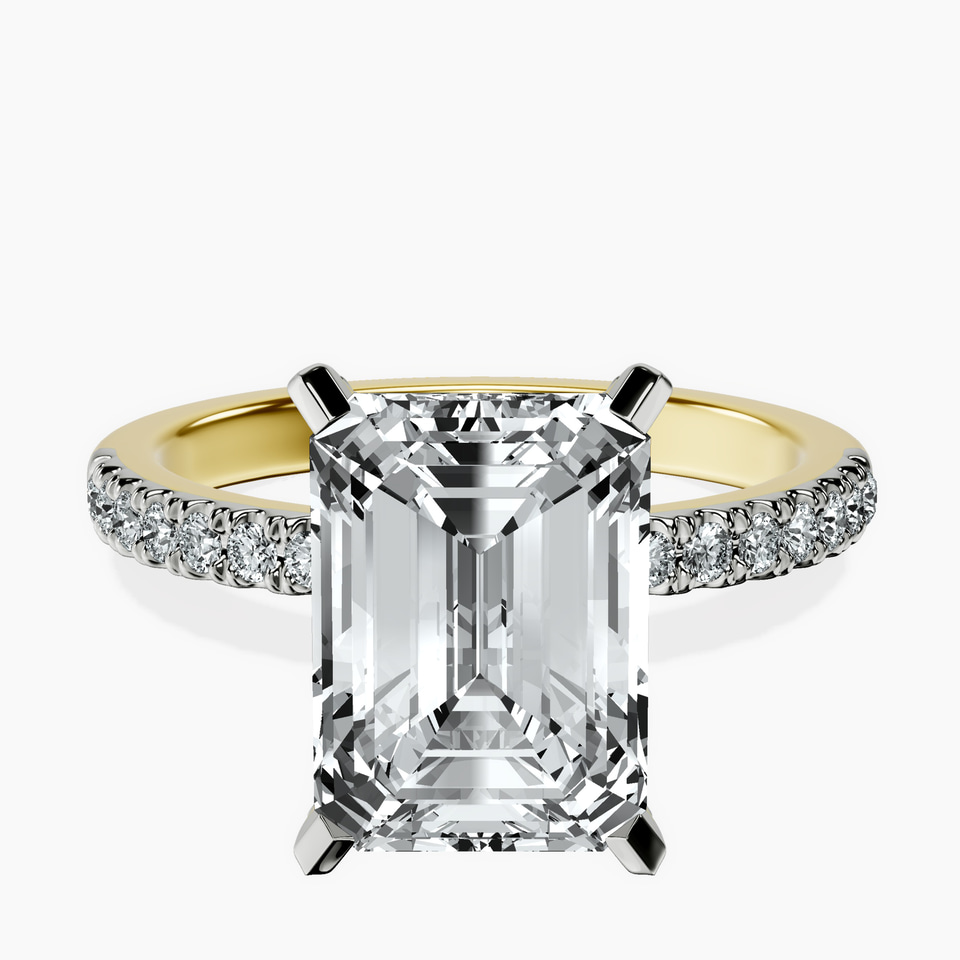 18kt Yellow Gold Sara Tapered Eternity Lab Diamond Ring front image