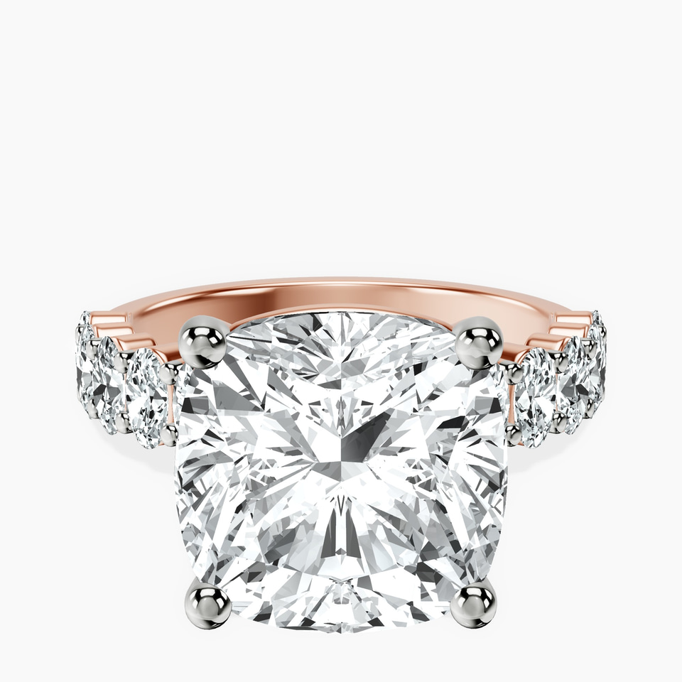 14kt Rose Gold Danica Side Oval Lab Diamond Eternity Ring front image
