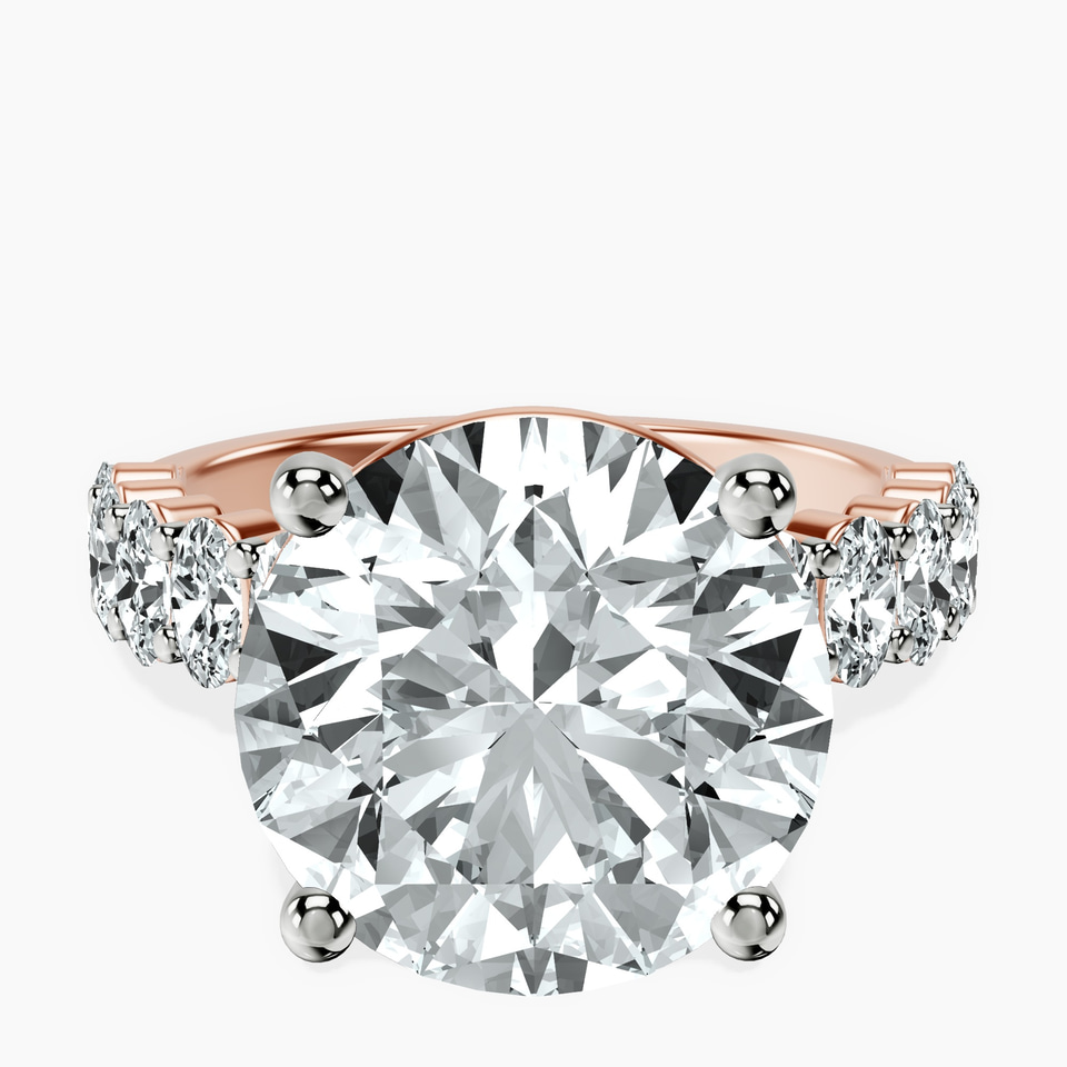 18kt Rose Gold Danica Side Oval Lab Diamond Eternity Ring front image