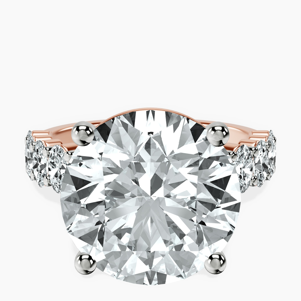 10kt Rose Gold Danica Side Oval Lab Diamond Eternity Ring front image