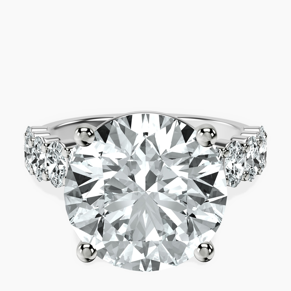 10kt White Gold Danica Side Oval Lab Diamond Eternity Ring front image