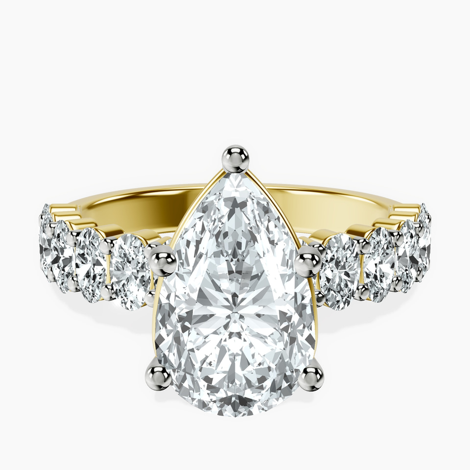 10kt Yellow Gold Danica Side Oval Lab Diamond Eternity Ring front image