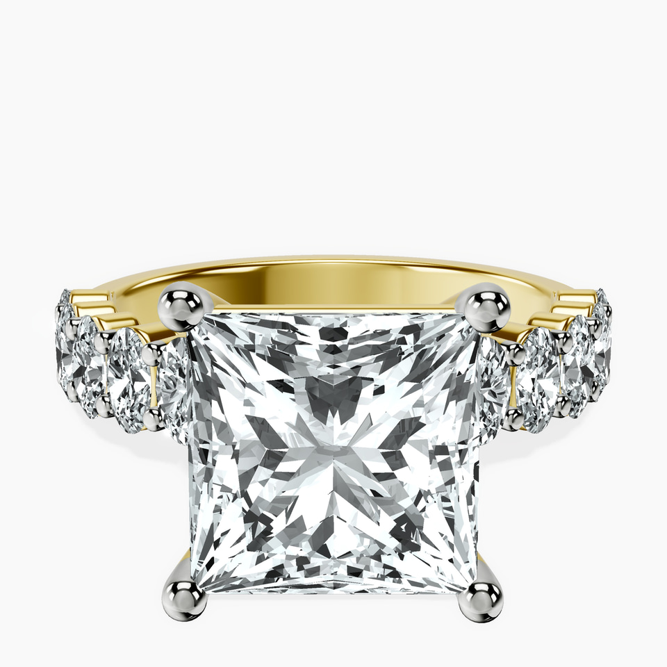 14kt Yellow Gold Danica Side Oval Lab Diamond Eternity Ring front image