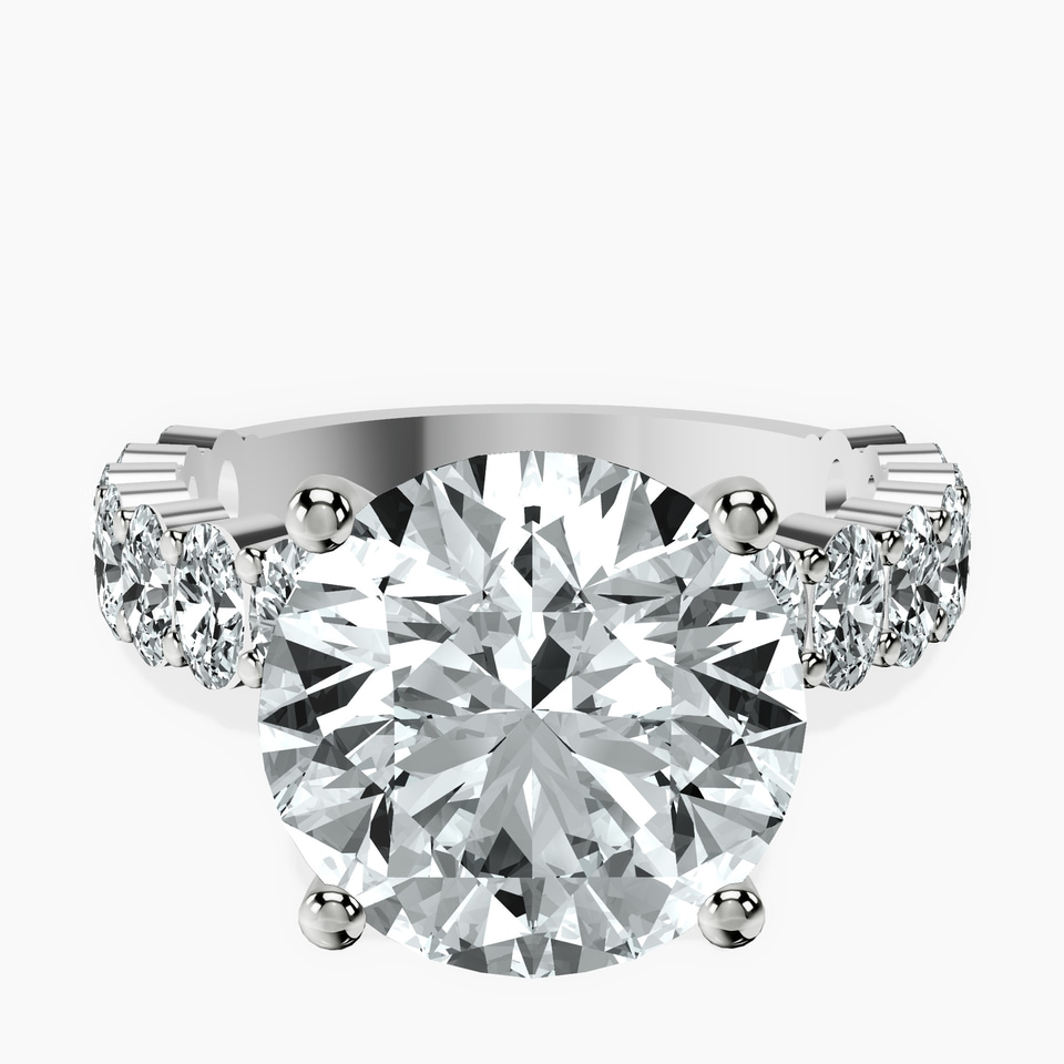 10kt White Gold Lillian Side Oval Lab Diamond Eternity Ring front image
