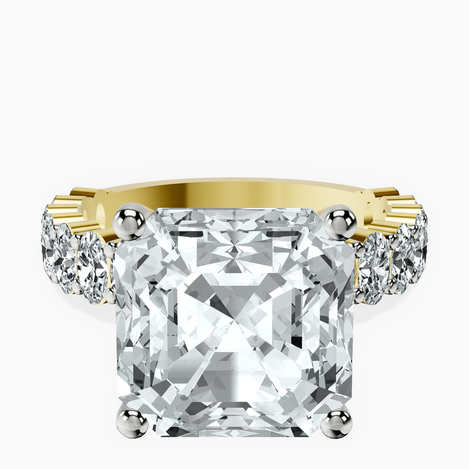 14kt Yellow Gold Lillian Side Oval Lab Diamond Eternity Ring front image