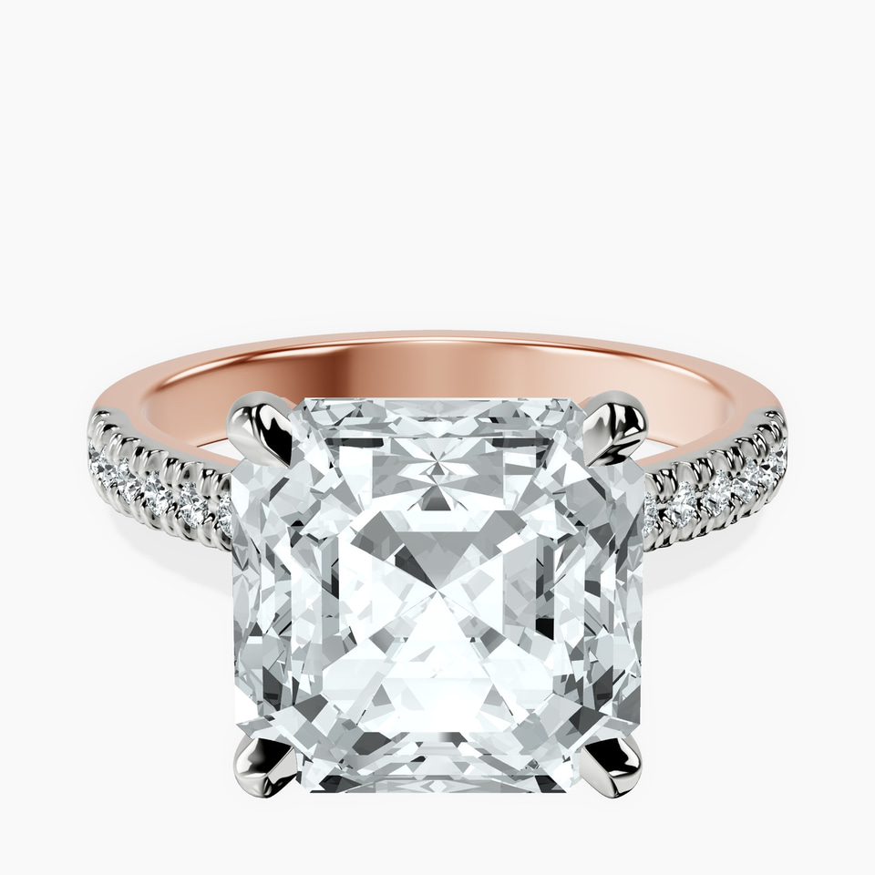 14kt Rose Gold Amy Tapered Eternity Lab Diamond Ring front image
