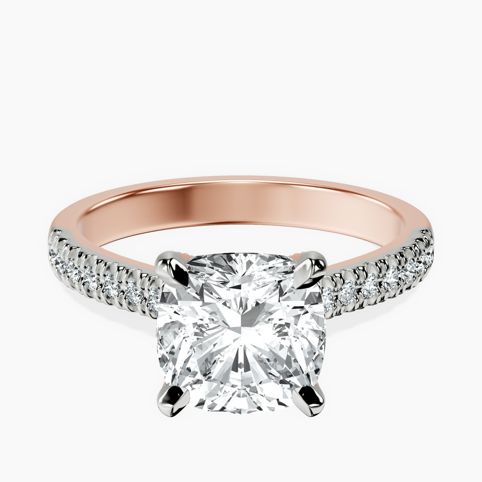10kt Rose Gold Amy Tapered Eternity Lab Diamond Ring front image