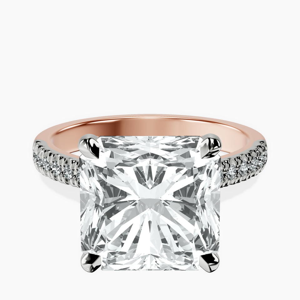 18kt Rose Gold Amy Tapered Eternity Lab Diamond Ring front image