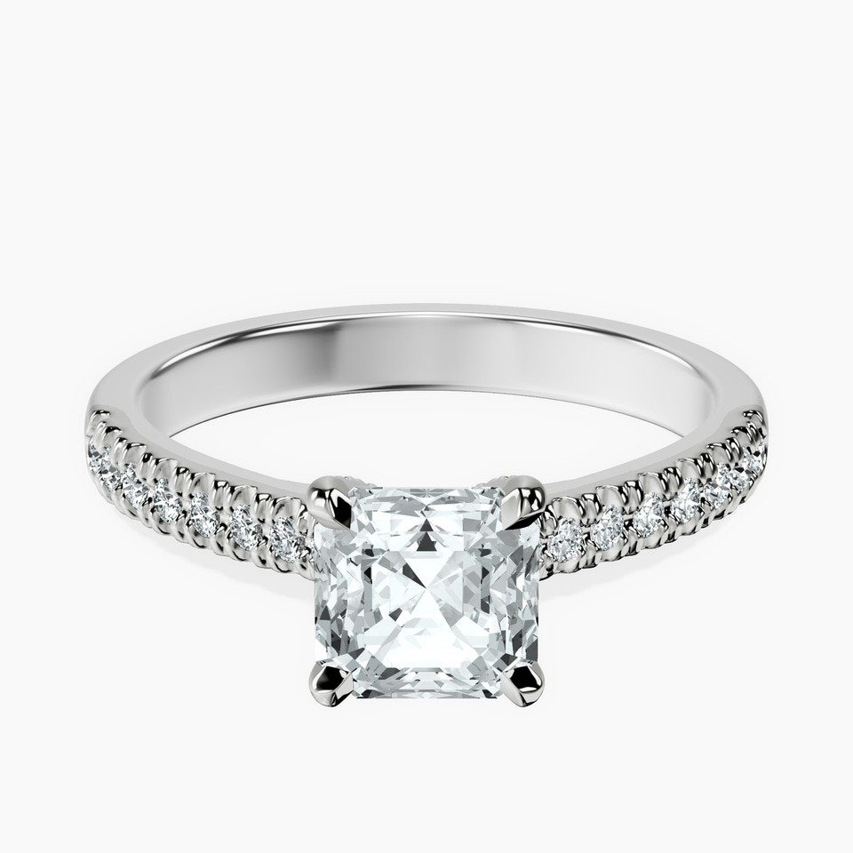 Platinum Amy Tapered Eternity Lab Diamond Ring front image
