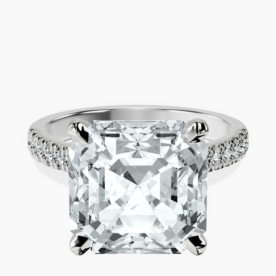 10kt White Gold Amy Tapered Eternity Lab Diamond Ring front image