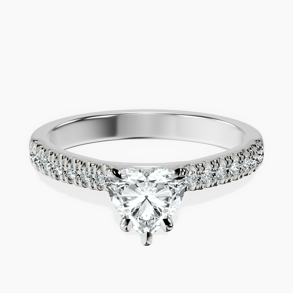 Platinum Amy Tapered Eternity Lab Diamond Ring front image