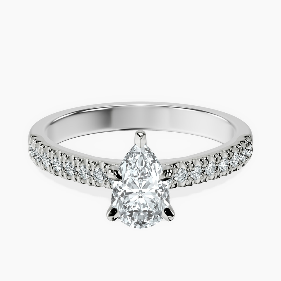 10kt White Gold Amy Tapered Eternity Lab Diamond Ring front image
