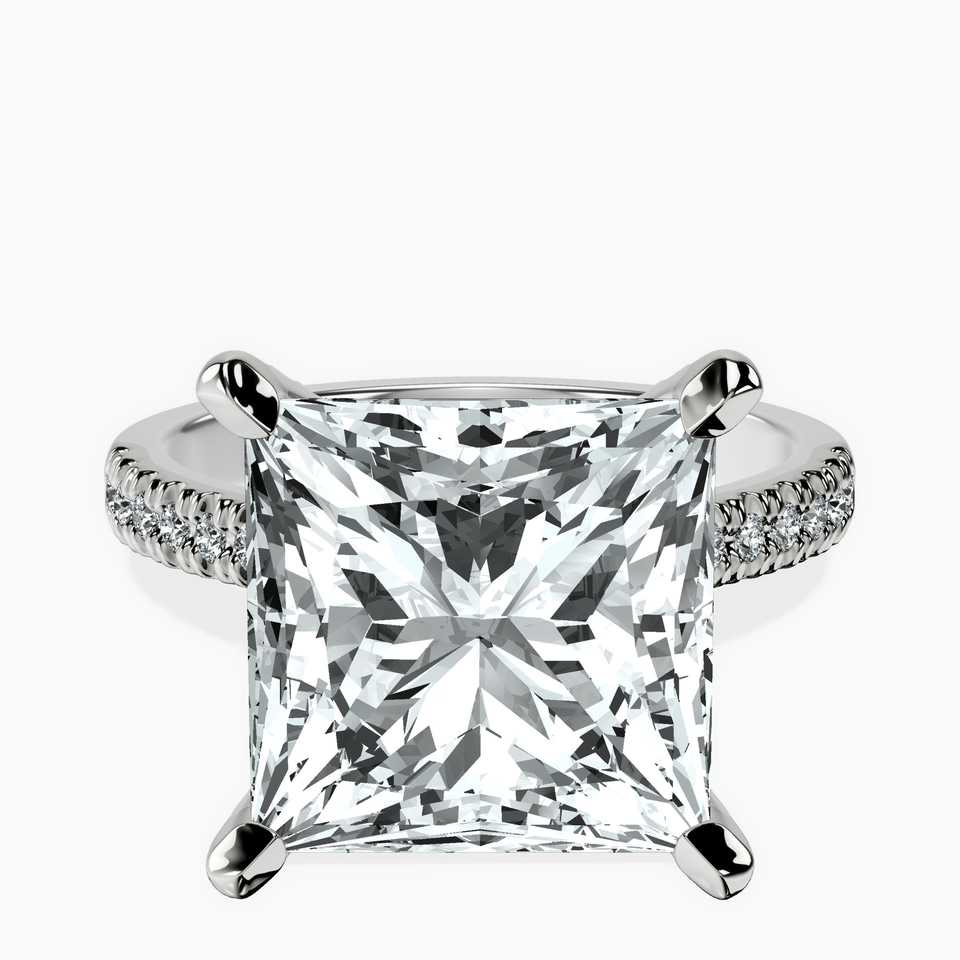 Platinum Amy Tapered Eternity Lab Diamond Ring front image