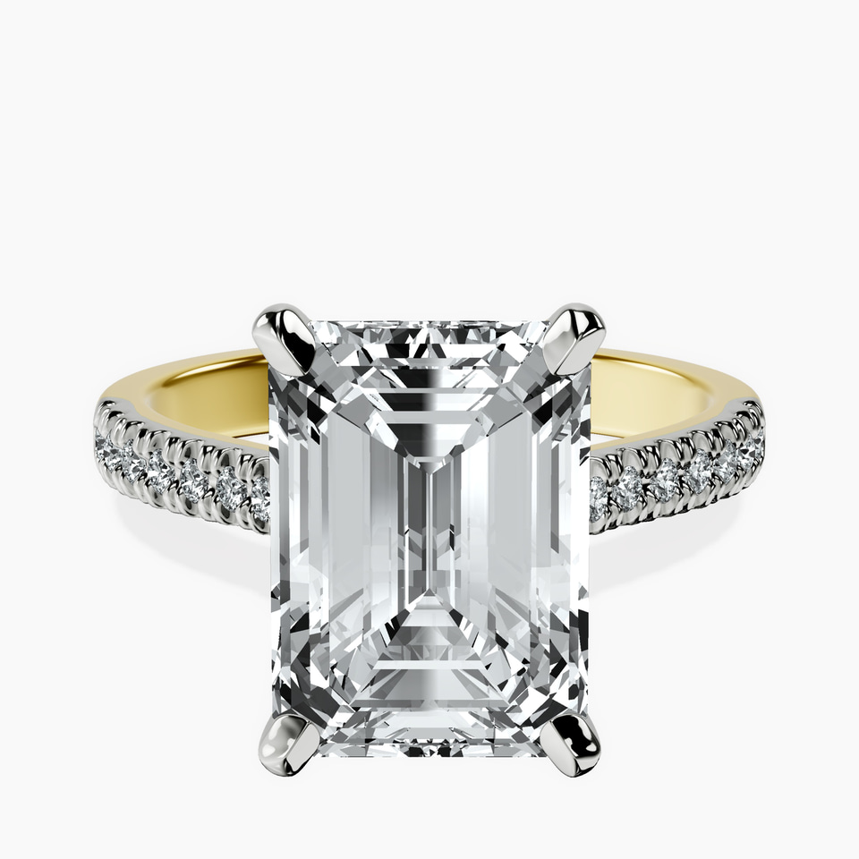 14kt Yellow Gold Amy Tapered Eternity Lab Diamond Ring front image