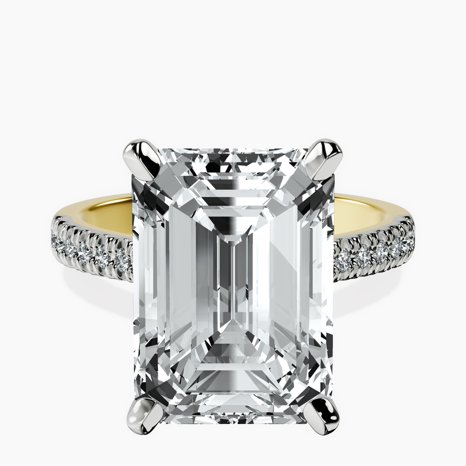 14kt Yellow Gold Amy Tapered Eternity Lab Diamond Ring front image