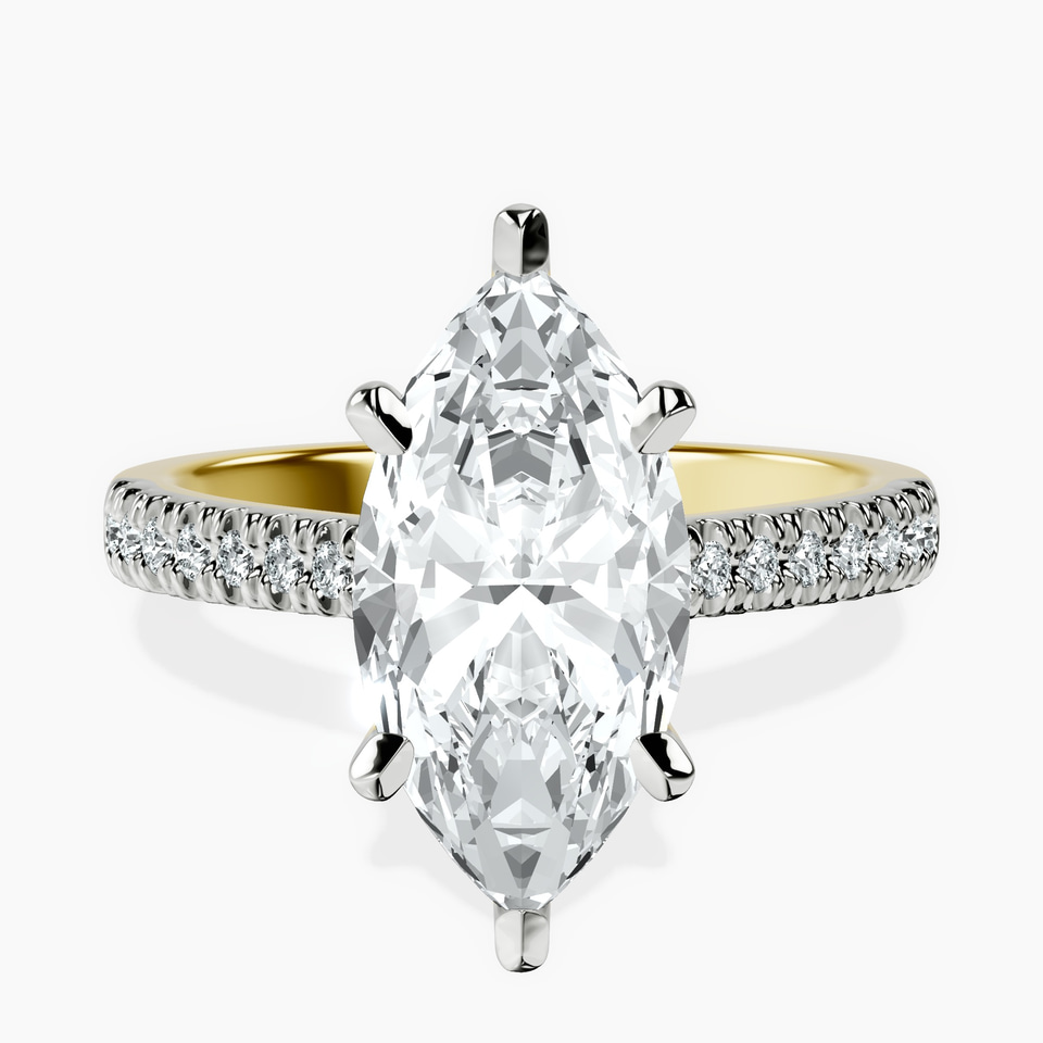 10kt Yellow Gold Amy Tapered Eternity Lab Diamond Ring front image