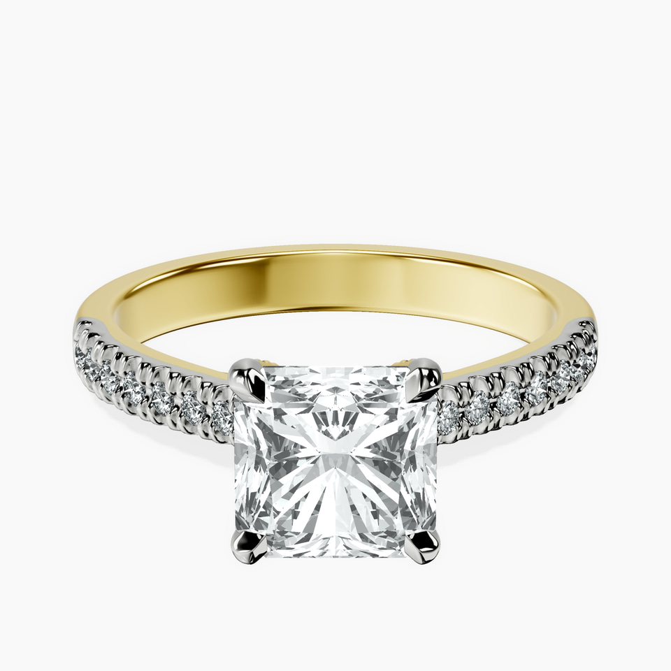 14ct Yellow Gold Amy Tapered Eternity Lab Diamond Ring front image